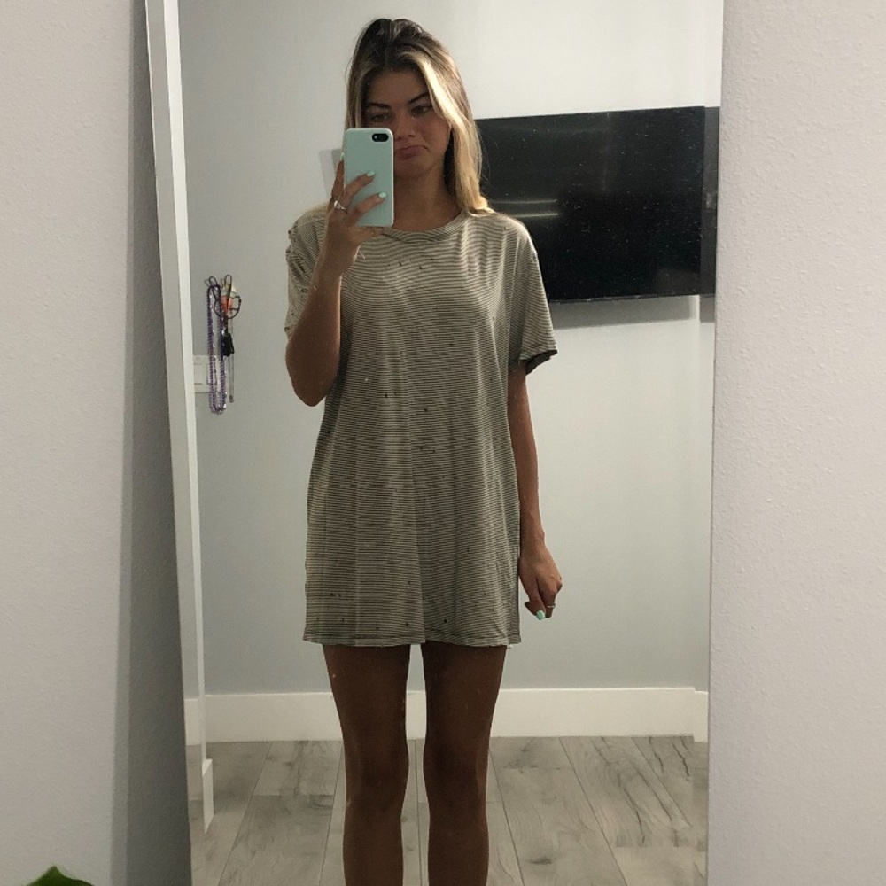 distressed T-shirt dress!!